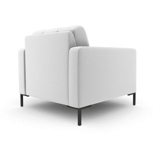 Fauteuil "Bali" en tissu structurel gris clair