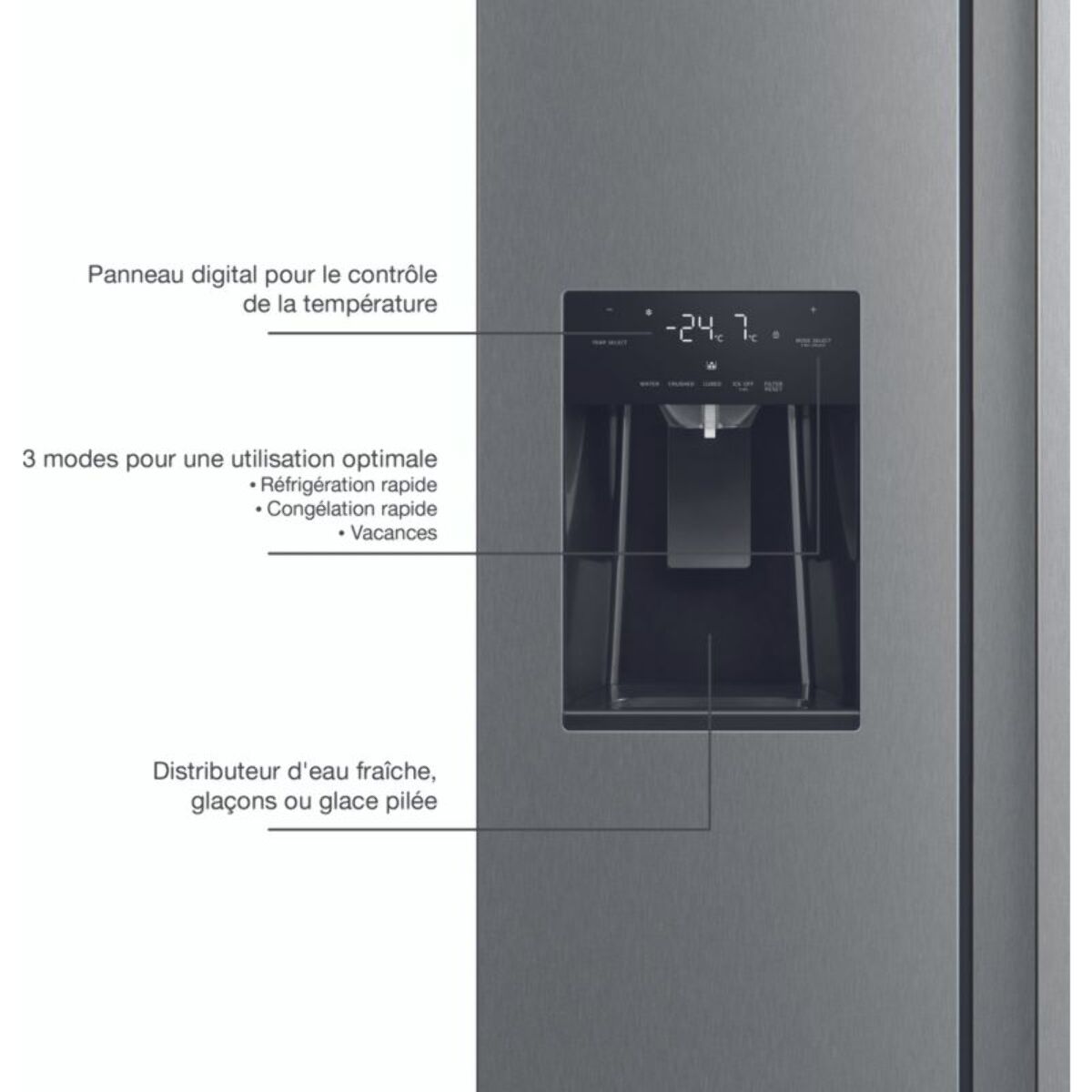 Réfrigérateur Américain MIOGO MRAVDE180-90midii1