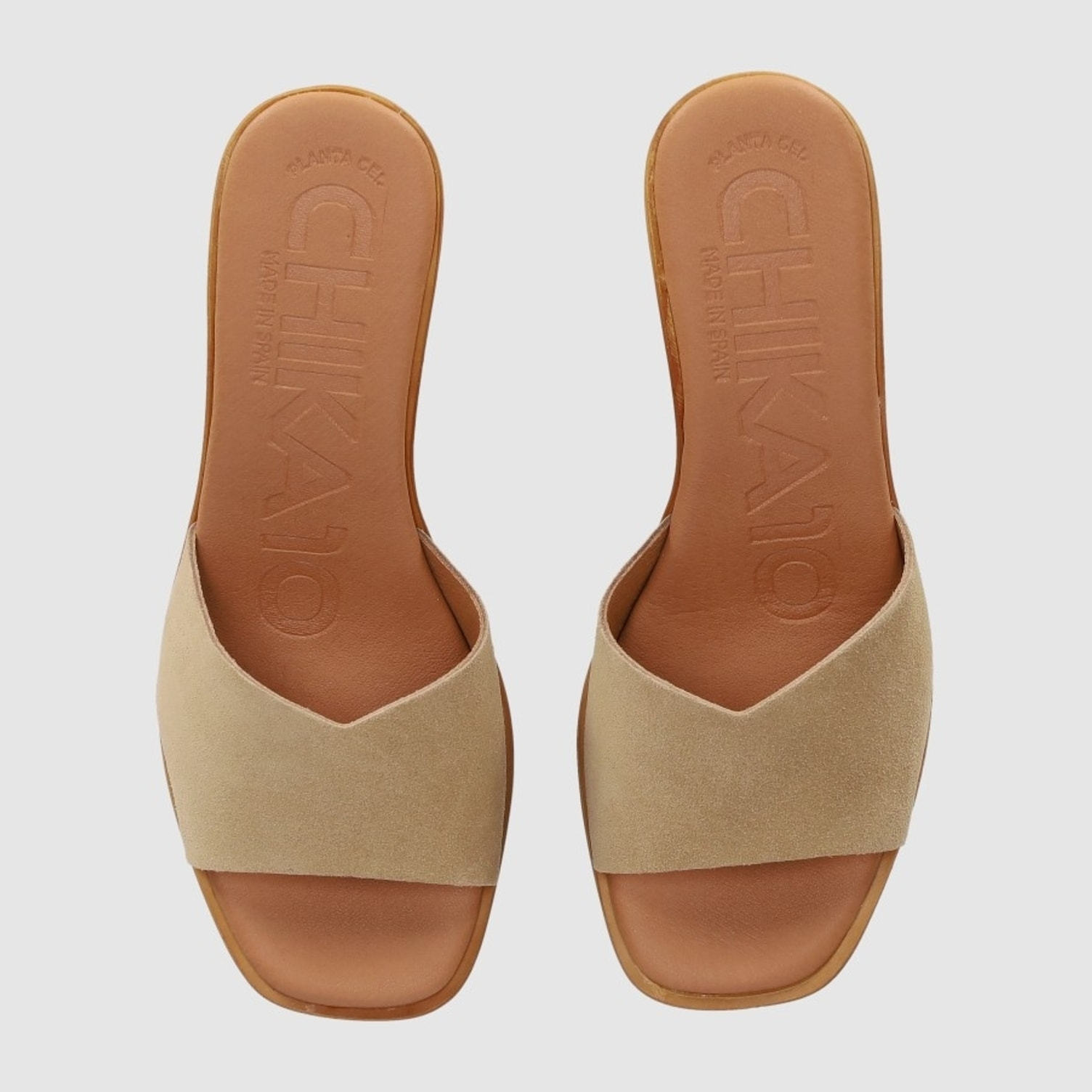 Sandalias de Serraje - Arena - Tacón: 6 cm