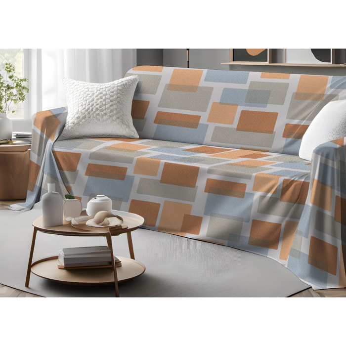 Telo Arredo Multiuso In 100% Cotone Disegno Square