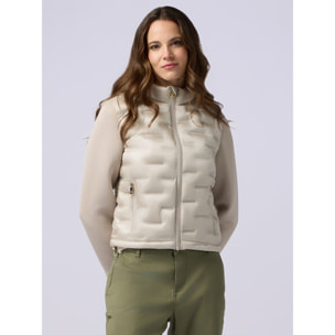 Oltre - Plumífero boxy ligero combinado - Beige