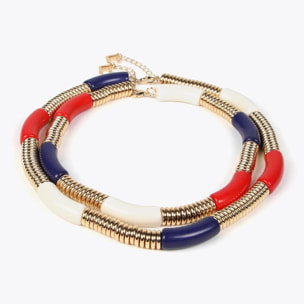 Collana doppia con elementi acrilici