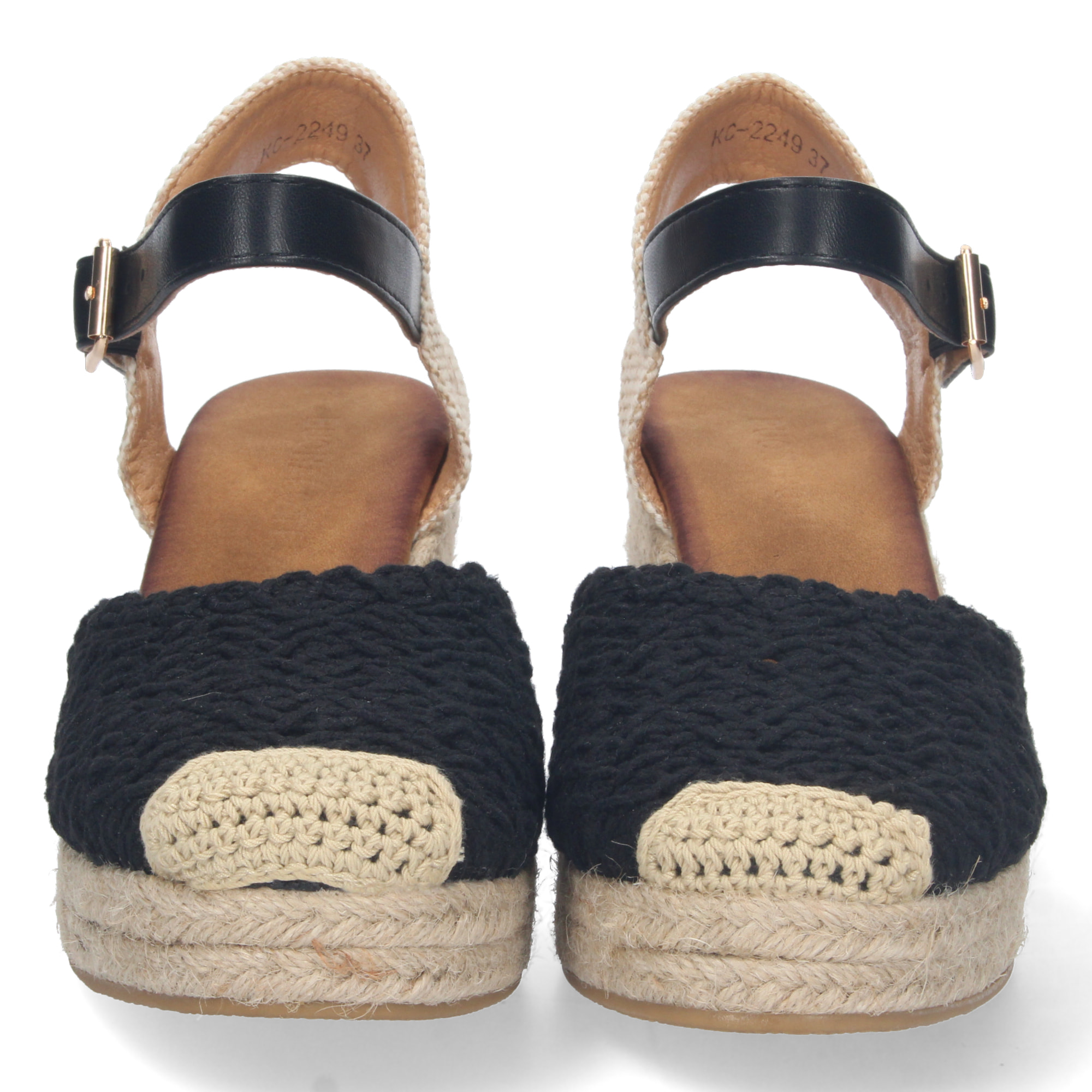 Sandalia de Cuña con Yute y Hebilla