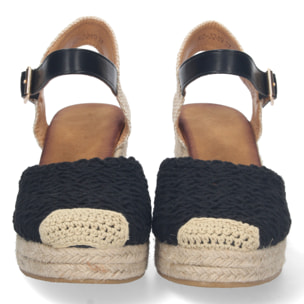 Sandalia de Cuña con Yute y Hebilla