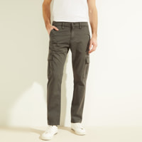 Pantalon - inspiration cargo - coton - gris foncé