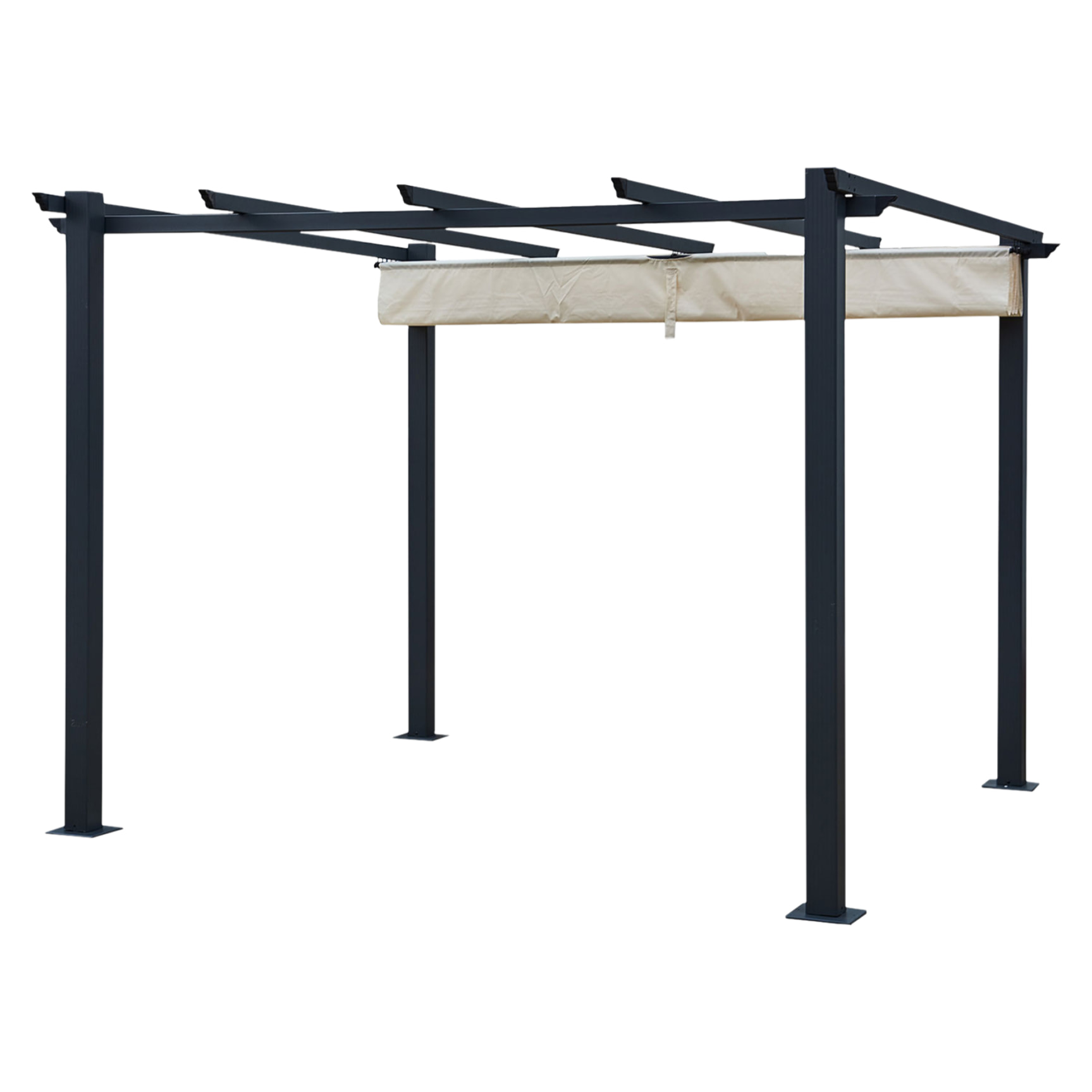 Pergola autoportante 3 × 3m CASSIS beige - structure aluminium