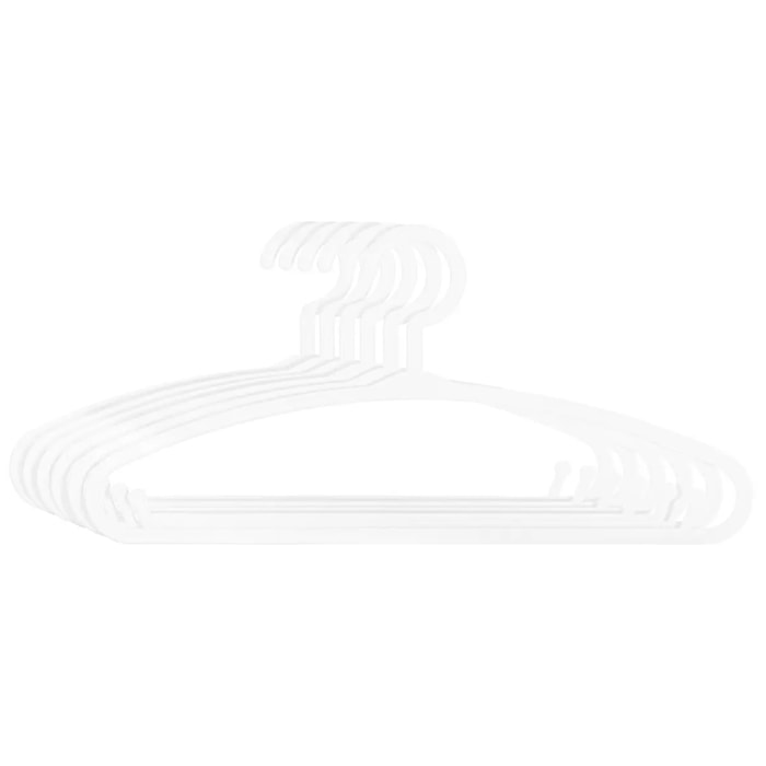 Lot de 6 cintres enfant - plastique - blanc