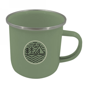 Lot de 2 mugs en émail, GLAMPING