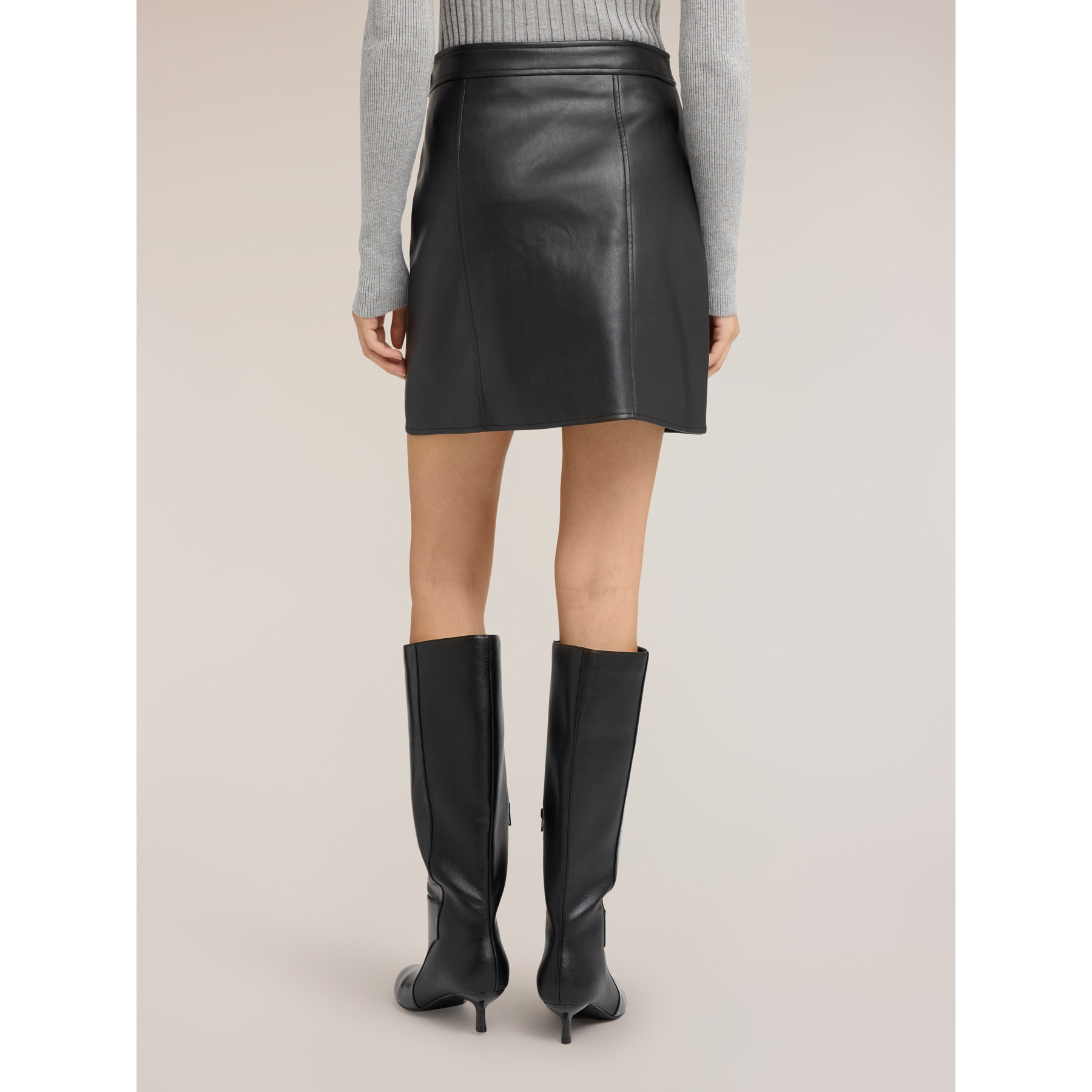 Motivi - Minifalda biker con cremallera - Negro