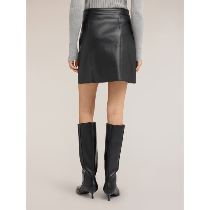 Motivi - Minifalda biker con cremallera - Negro