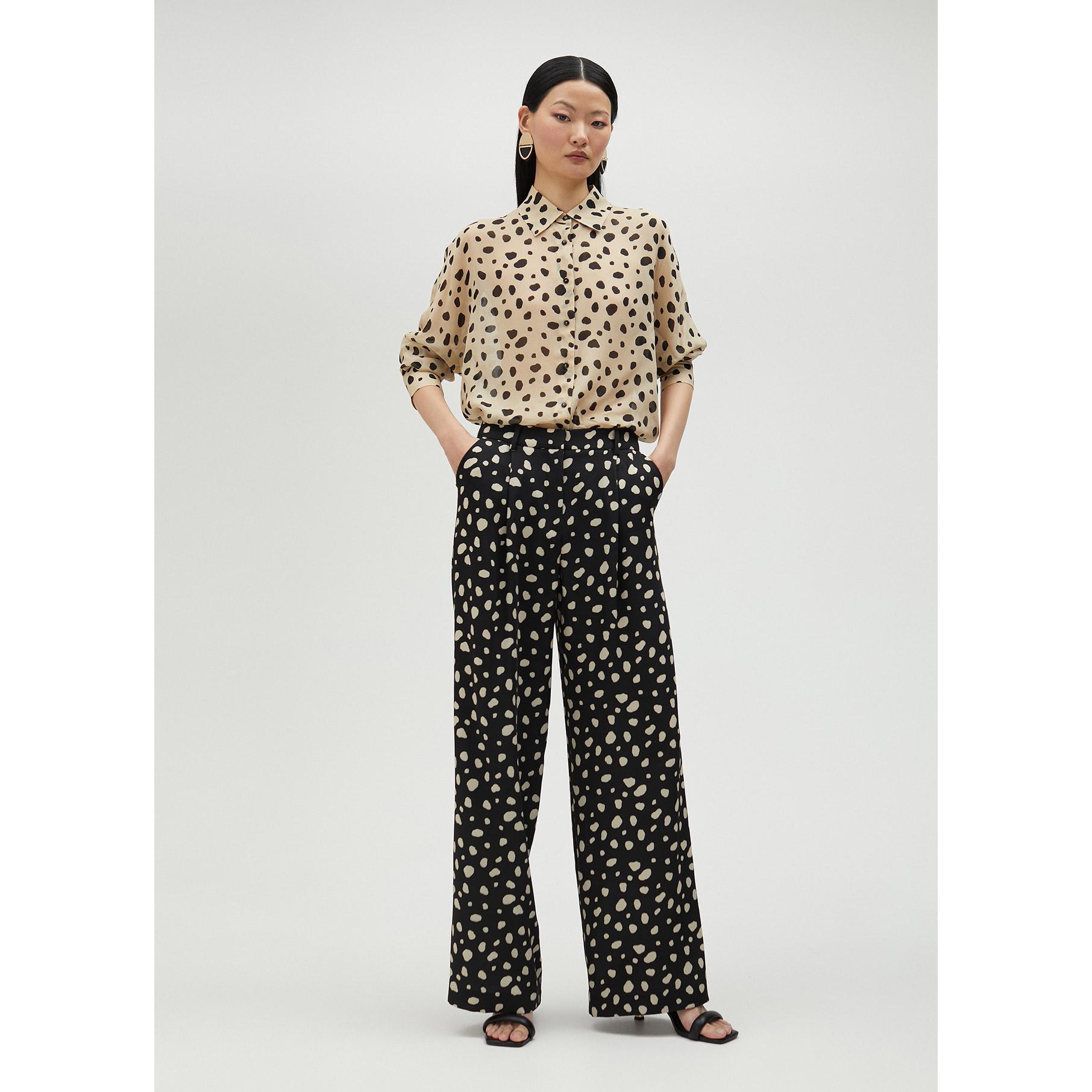 Camicia nera a pois