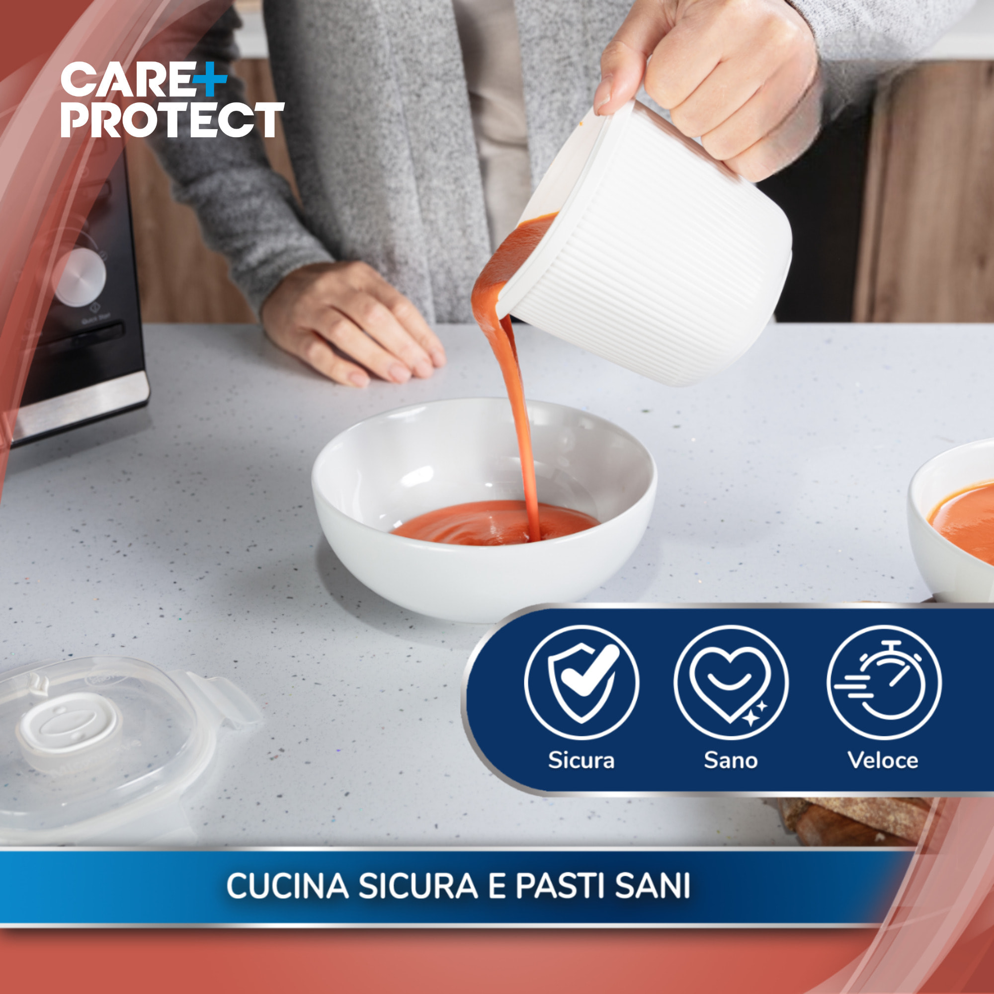 CARE + PROTECT Scaldalatte e zuppa per microonde