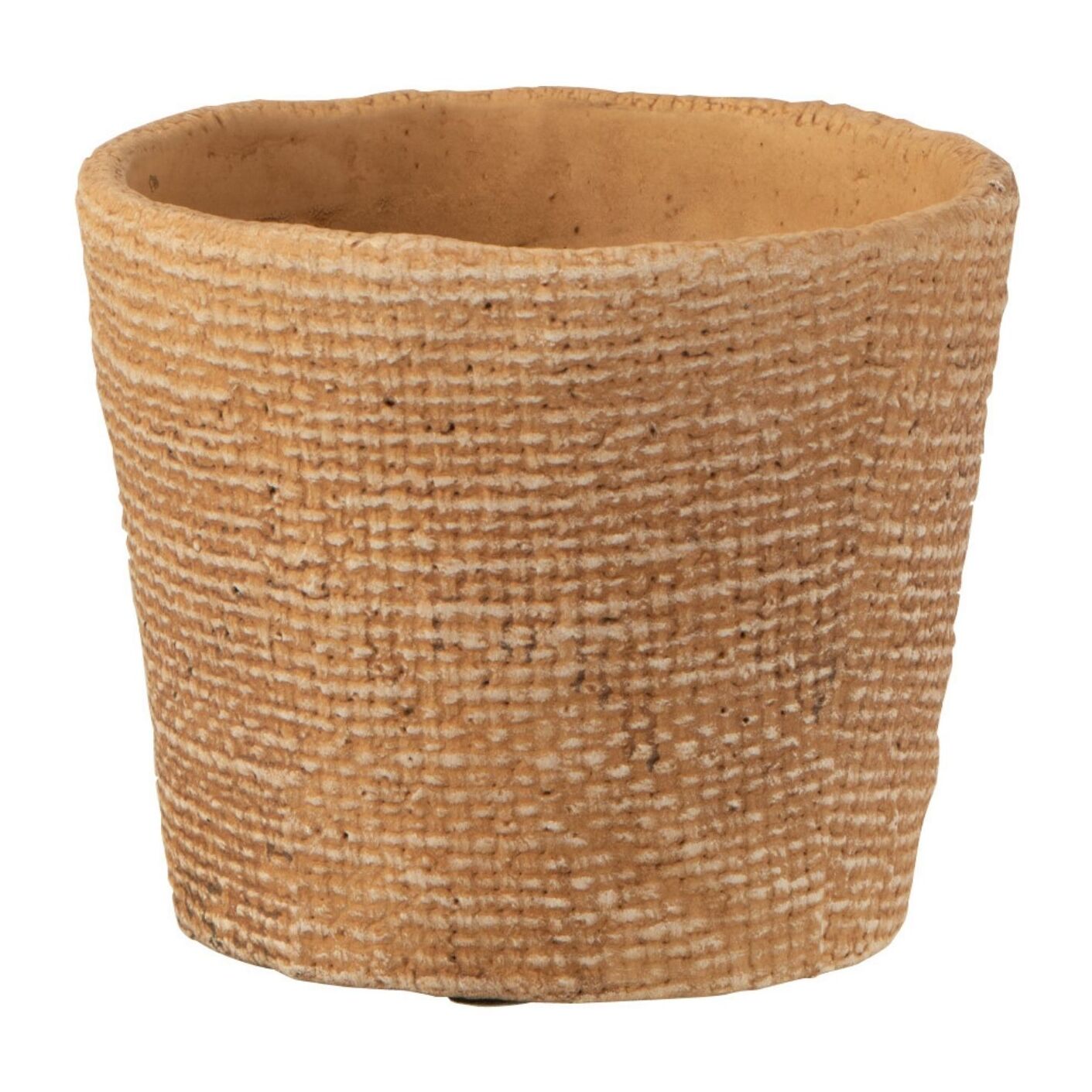 J-Line cache-pot Bistro - ciment - naturel - 2 pièces - Ø 12.5 cm