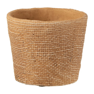 J-Line cache-pot Bistro - ciment - naturel - 2 pièces - Ø 12.5 cm