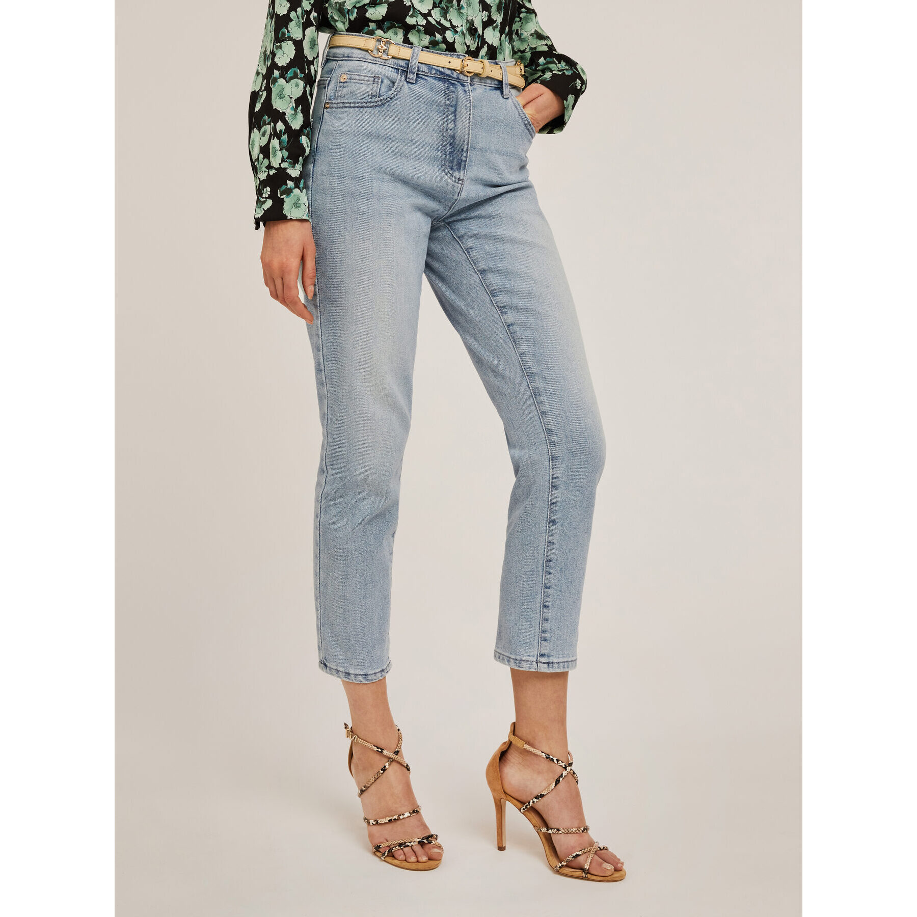 Motivi - Vaqueros mum fit Elsa - Light - blue