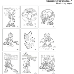 Set De Papelería Coloreable Sonic Prime Purple