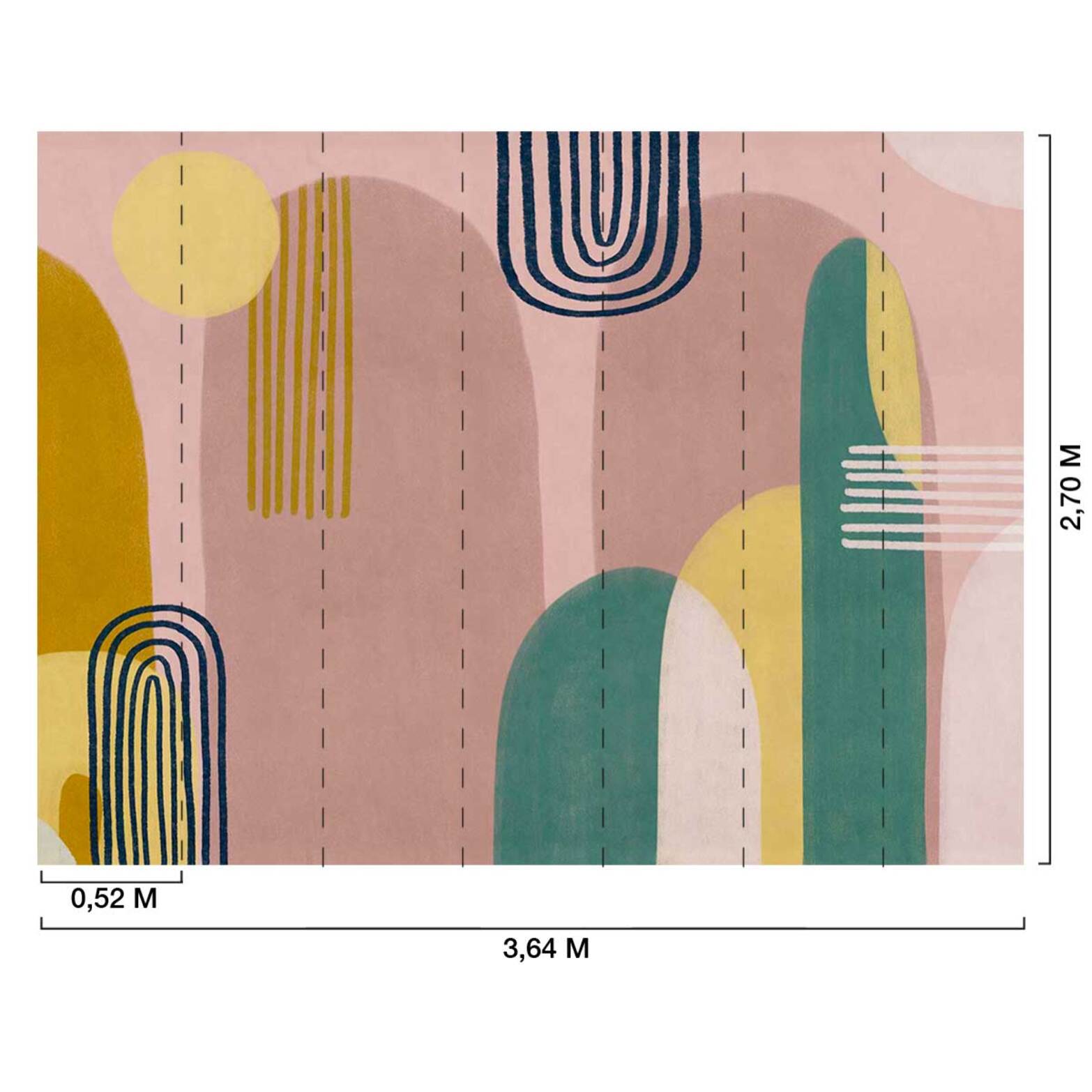 Papier peint panoramique Éclosion Blush Terracotta Intissé