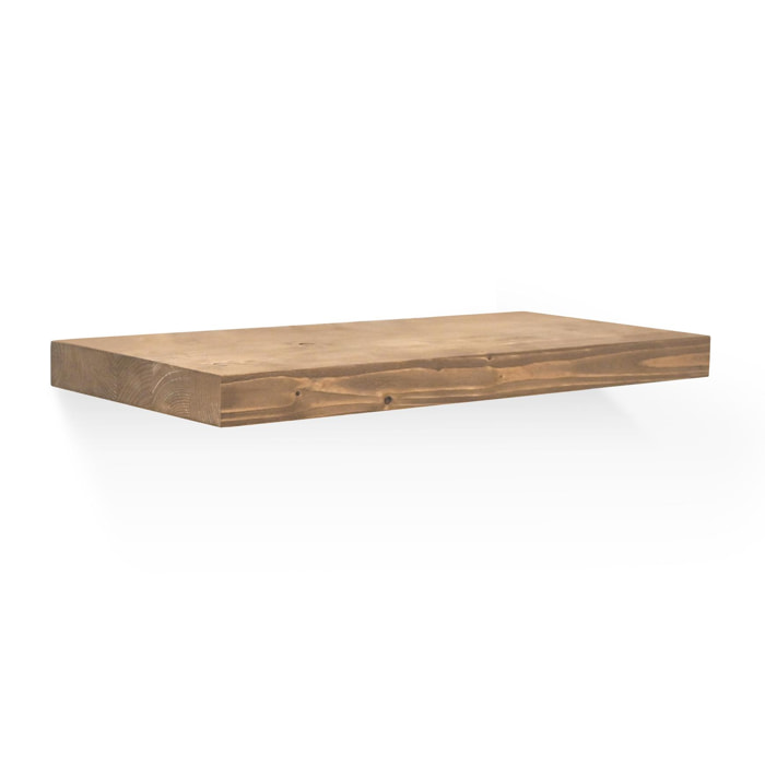 Table de chevet flottante en bois massif ton chêne foncé 3,2x45cm Hauteur: 3.2 Longueur: 45 Largeur: 19.7