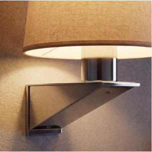 LEDS C4 APLIQUE GLOSS E27 60 NÍQUEL SATINADO CROMO. PANTALLA NO INCLUIDA.