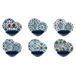 Servizio piatti 18 pezzi Excelsa – Topkapi, Porcellana Blu