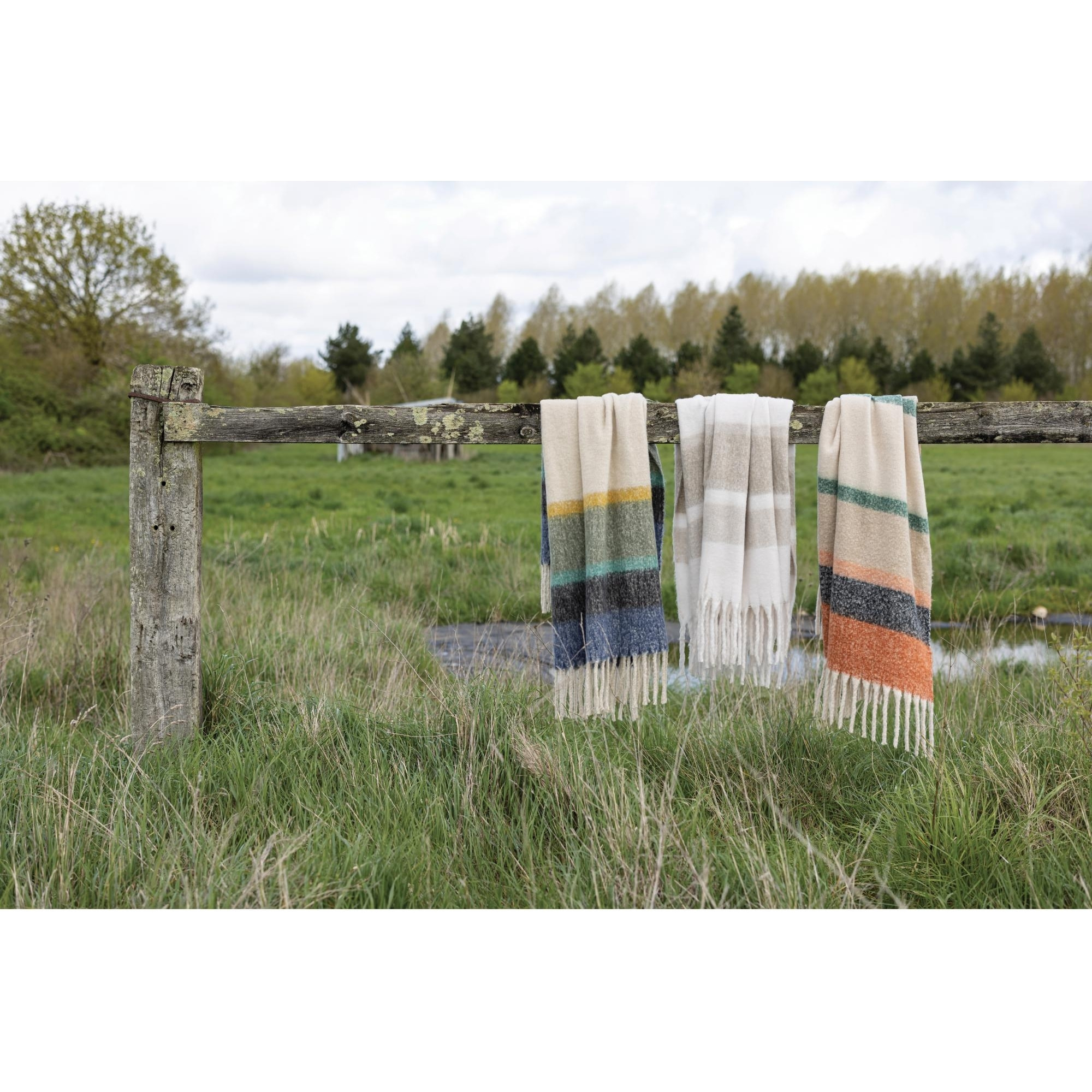 Plaid rayé recyclé Isabel