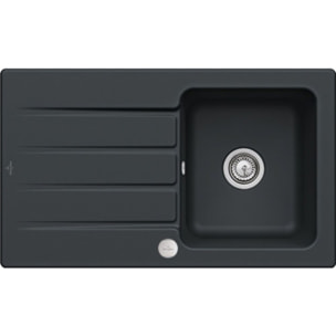 Evier 1 bac Architectura 50 Pure Black - Vidage automatique inclus