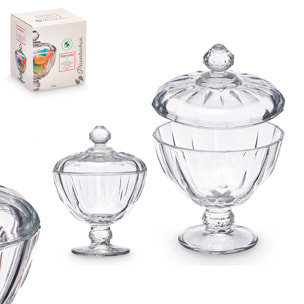 Bombonera con pie diseño "Diamond"