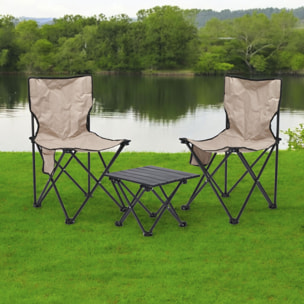 Well home set de camping con 2 sillas y 1 mesa plegable