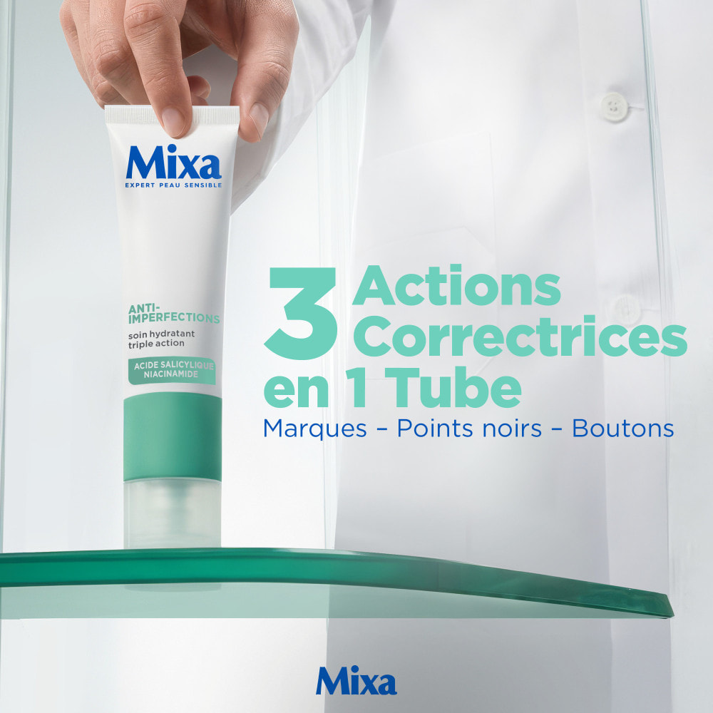Mixa Soin hydratant triple action anti-imperfections 40ml