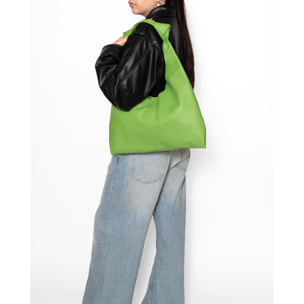 Borsa a spalla da donna In Vera pelle Made in Italy 40x42x2 cm