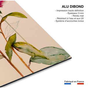 Tableau et peinture de fleurs palm pivoine  Tableau alu Dibond