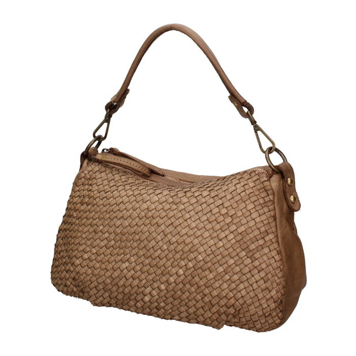 Borsa a spalla da donna - Modello Novella - Vera pelle - 31.0 x 18.0 x 12.0 cm