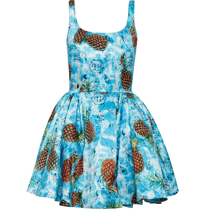 PHILIPP PLEIN Short Dress PINEAPPLE SKIES