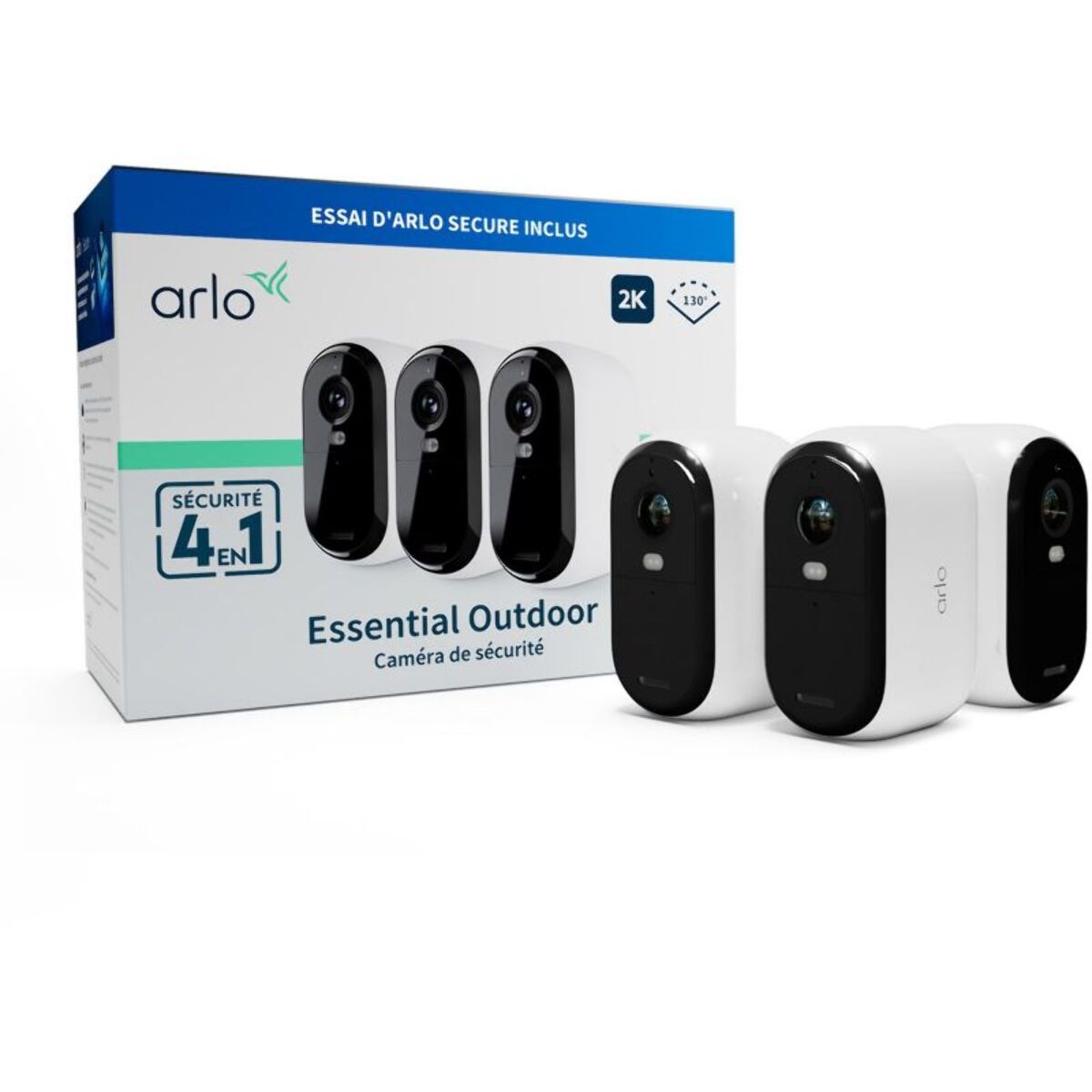 Caméra de surveillance ARLO 3 caméras Essential 2K