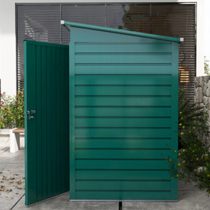 Caseta de Jardín Exterior 2,7m² 249x121x183 cm Cobertizo de Jardín Exterior con Doble Puerta 2 Ventilaciones y Pestillo Cobertizo para Terraza Patio Verde