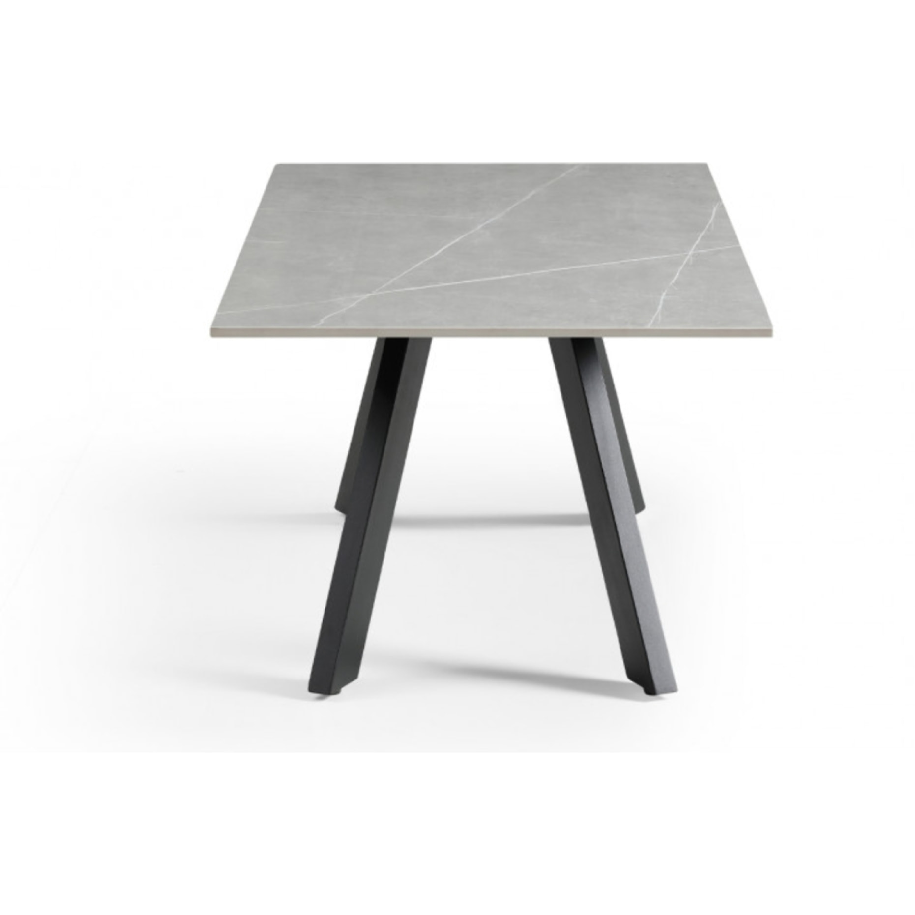 Table basse en céramique 120x60cm marbre grey - 7 piètements - UNIK