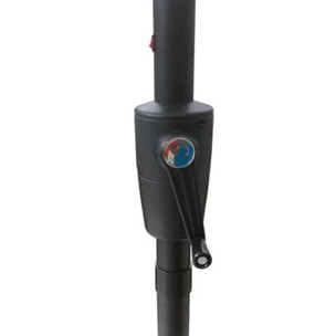 Ombrellone a palo centrale Benjamin Vacchetti in alluminio tondo ø3h2,4m antracite con led