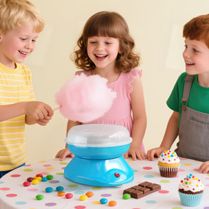 Máquina de Algodón de Azúcar, 450W-550W, Máquina para Hacer Algodón de Azúcar con 10 Palitos, para Fiestas de Cumpleaños Infantiles, en Casa, 27x26x18 cm, Azul