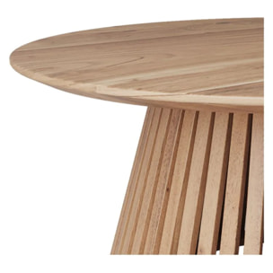 Table basse ronde en bois clair d'acacia D80 cm - Képès