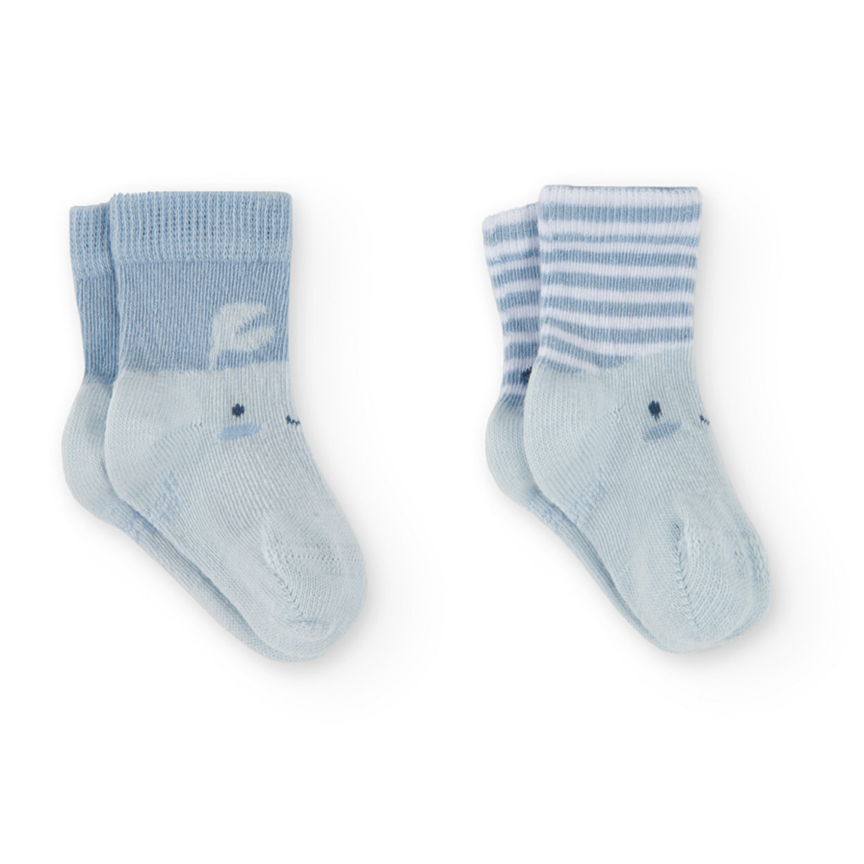Pack calcetines recién nacido unisex estampados, azul