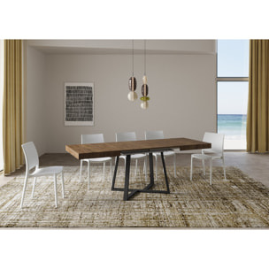 Tavolo allungabile 90x120/224 cm Zeplir noce gambe antracite