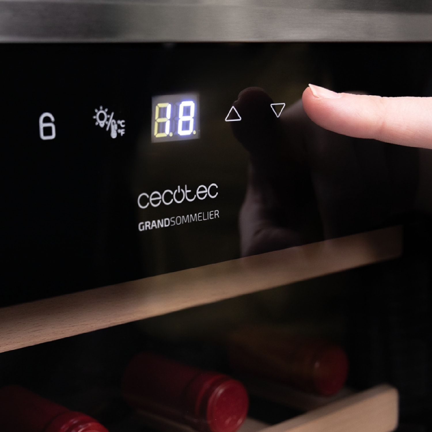 Cecotec Cave à vin Bolero GrandSommelier 34030 Inox Compressor