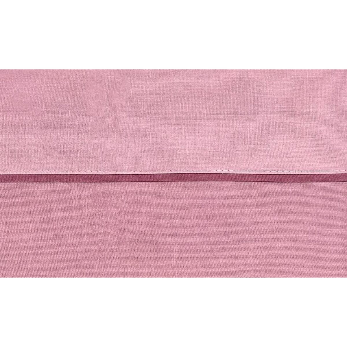 INTRECCI Completo Lenzuola Letto Singolo in Cotone Bicolore, Set Biancheria Letto 1 Piazza Lenzuolo con Angoli + Lenzuolo Sopra + 1 Federa Zephyr Rosa