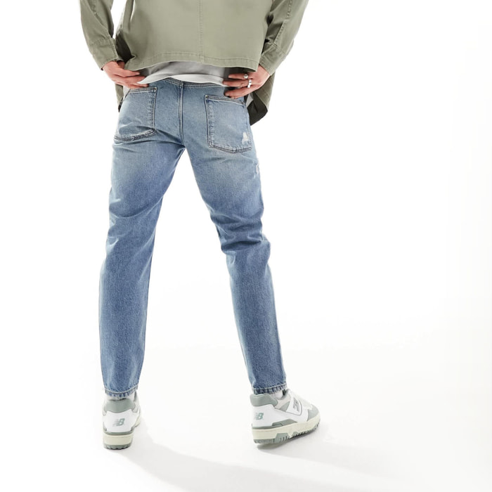 Asos - jeans - tapered fit - 100% algodón - azul denim