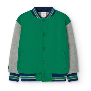 Cazadora felpa bicolor de niño -BCI