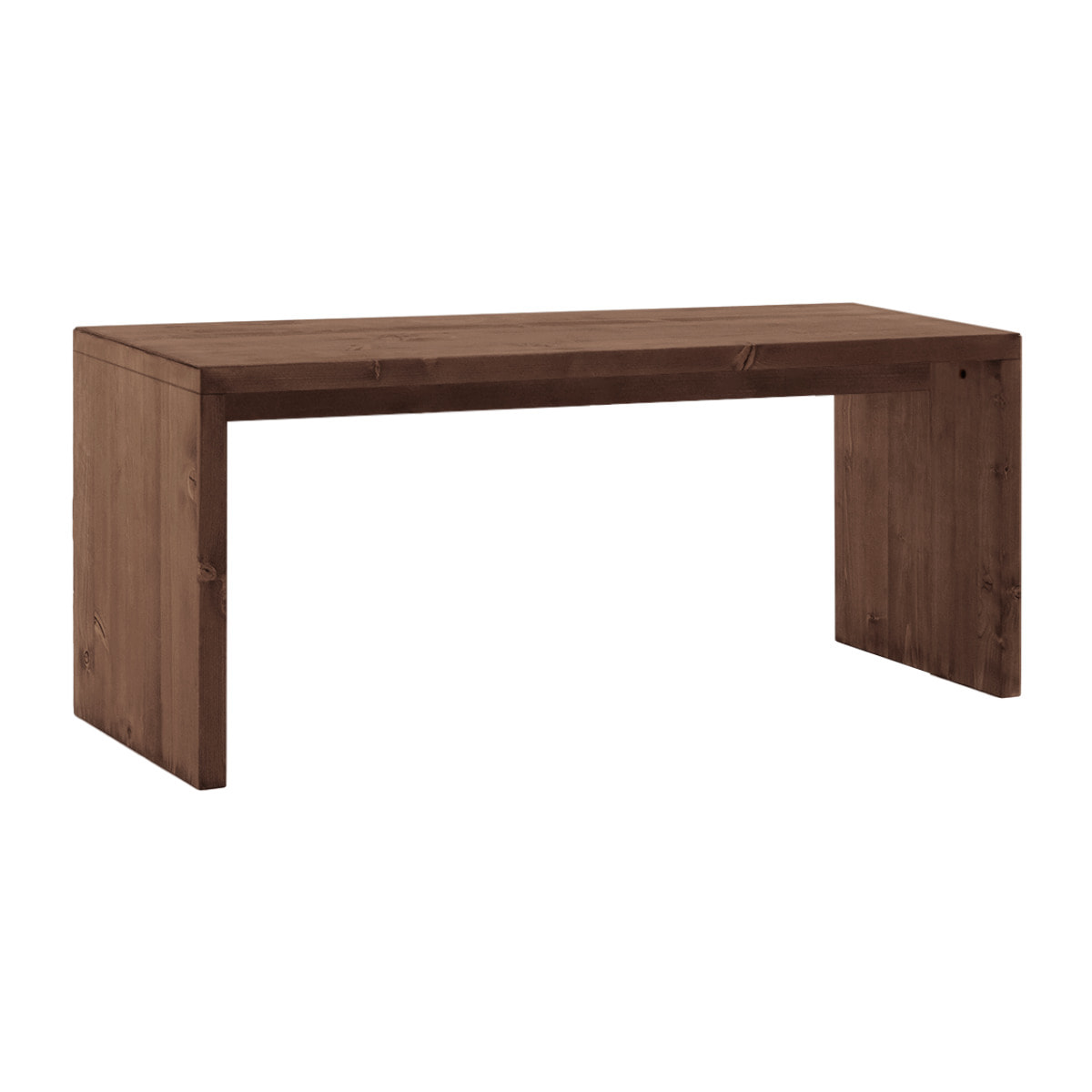 Mesa de centro de madera maciza en tono nogal de 110x45x35cm Alto: 45 Largo: 110 Ancho: 35
