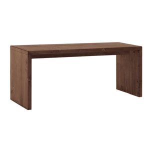 Mesa de centro de madera maciza en tono nogal de 110x45x35cm Alto: 45 Largo: 110 Ancho: 35