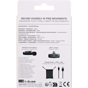 Micro cravate sans fil TNB sans fil noir