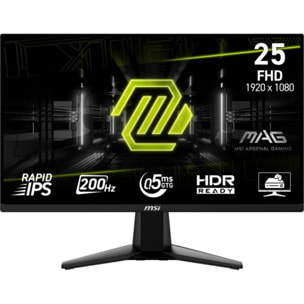 Ecran PC Gamer MSI MAG 255F E20 25" Full HD 200Hz IPS HDR10