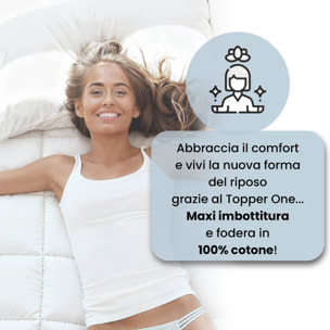 TOPPER ONE TRAPUNTATO CON ELASTICI